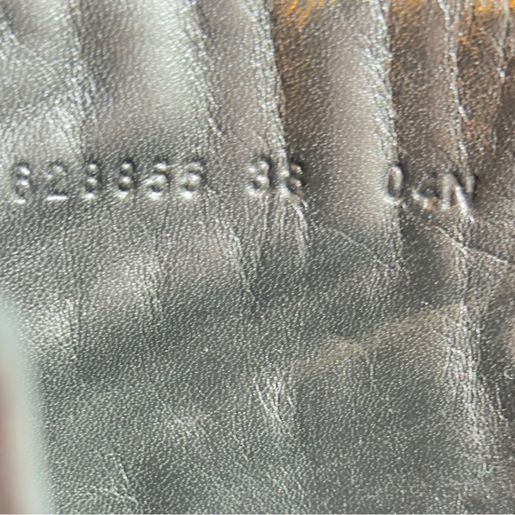 GUCCI Nappa Frances Interlocking GG Black Leather Combat Boots 8 Made in Italy - Picture 9 of 9